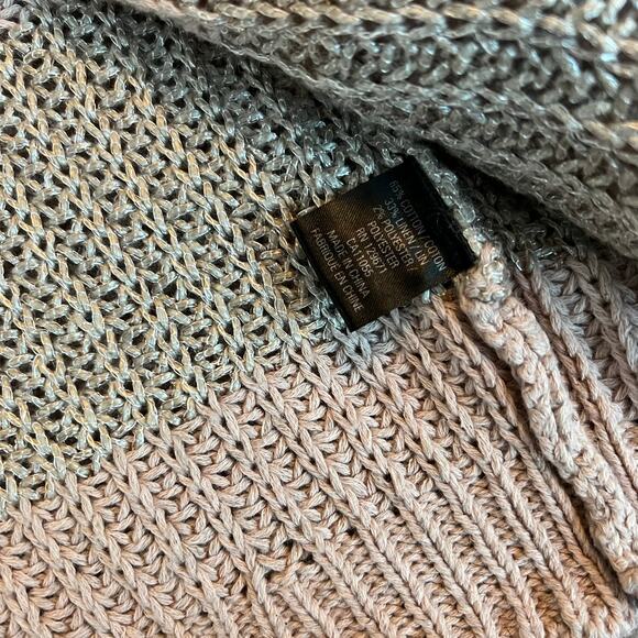 NWT 360 Sweater Italian Yarn Linen-Blend Open Knit Cardigan Size Medium - Picture 6 of 13